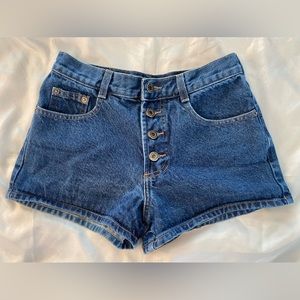 EUNINA USA VINTAGE MINI DENIM SHORTS BLUE SIZE 7 EXCELLENT CONDITION USED